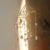 Ins enfeite de vento de cristal com luz e sombra para pendurar estilo floresta encantada presente de aniversário para amigos apanhador de sonhos itens de decoração de quarto