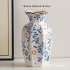 Vaso Cerâmico Azul e Branco de Porcelana Chinesa High-End Retrô para Entrada Decoração de Arranjo de Flores para Sala de Estar Ornamentos Flores Hidropônicas