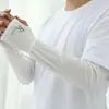 Mangas de Hielo para Hombres y Mujeres, Talla Grande, Corte Holgado, Protección Solar, Protección UV, Mangas para Brazos, Mangas Finas de Seda de Hielo, Mangas Largas para Proteger del Sol