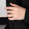 Anillo Sencillo Azul de Circonita Pequeño de Gama Alta para Mujer Nicho Gama Alta Lujo Ligero Estilo Ins Versátil Corea del Sur Anillo Venta al por Mayor