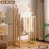 Perchero simple para uso doméstico, apartamentos de alquiler, almacenamiento en el dormitorio, perchero de pie, barra colgante vertical, simple y multifuncional