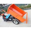 Triciclo eléctrico pequeño hidráulico de autodescarga sitio de construcción carga y descarga de mortero de hormigón tres caballos carro pequeño para tirar ladrillos