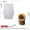 Molde de Silicona para Vela Aromática de Girasol DIY Creativo, Molde para Adorno de Piedra Difusora de Aroma con Forma de Tronco de Árbol de Girasol Creativo