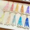 Cadena de cuentas con borlas de estilo nacional, hecha a mano, brocado Song, colgante multicolor, DIY, pin para solapa, adorno colgante, accesorio para bolso