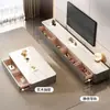 Móvel de TV Sala de Estar Casa 2025 Novo Estilo Quente Apartamento Pequeno Luxo Leve Moderno Móvel de Chão Mesa de Centro Combinação de Móvel de TV