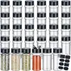 Botella de Plástico Transparente de 100 ml para Empaque de Condimentos, Botella para Polvos Sueltos y Brillantina, Botella de 3 oz con Tapa Abatible de Doble Apertura y Boca Ancha para Dispensar