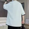 2025 Novo Terno de Manga Curta Masculino Verão Manga Curta Camiseta Solta Tamanho Grande Casual Esportivo Conjunto Completo de Roupas