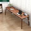 Mesa Dupla Mesa Longa Mesa de Janela de Perna de Madeira Maciça Mesa Simples Sem Estante Mesa Sem Gaveta Bancada de Trabalho para Casa