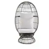 Casa de Sofá de Ratán a Prueba de Lluvia y Sol para Exteriores Combinación de Mesa y Sillas para Patio Trasero Balcón Silla de Ratán Nido de Pájaro Perezoso B&B al Aire Libre