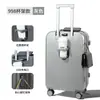 Mala de Viagem Premium com Porta-Copos de 20 polegadas, Rodas Universais, Fechadura de Combinação, Durável, Resistente, Leve, com Alça de Carrinho