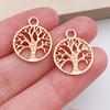 Venta caliente transfronteriza 1 Serie Árbol de la Vida Accesorios de joyería DIY Pulsera hueca Pendientes Collar Llavero Colgante