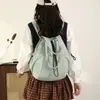 Mochila de Moda de Gran Capacidad, Bolso de Hombro con Cordón para Ocio al Aire Libre y Viajes Cortos, Mochila Simple Versátil para Mujer