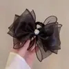 Princesa na Fuga Grande Laço Pegar Acessórios de Cabelo Grampo Tubarão Coreano Grampo de Cabelo com Sentido Avançado Acessório de Cabeça Feminino