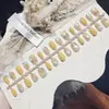 Design de Girassol QuenteUnhas Curtas de Ballet com Efeito Olho de Gato Floral Fresco, Manicure Menina Pura Desejo, Unhas Pré-fabricadas Clareadoras