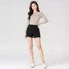 Shorts Esportivo Cinza Escuro Estilo Spicy Girl para Mulheres, Primavera e Outono 2026 Novo Estilo Coreano Cintura Alta Slimming Linha A Perna Reta Leggings