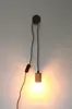 Candelabro retro portalámparas de rosca E27 cabezal de lámpara interruptor de botón cable de alimentación accesorios de candelabro de madera