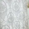 Cortinas Transparentes de Encaje Blanco Romántico Estilo Francés, Cortinas Transparentes Jacquard Estilo Princesa para Dormitorio Balcón Ventana Saliente Estilo Campestre Americano