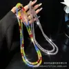 Cadena para Teléfono Cruzada Larga Rueda Cristal Cuentas Dopamina Cadena Colgante Cristal Verano Portátil Cadena Cruzada para Teléfono Japonesa y Coreana