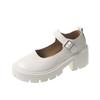 Zapatos de Cuero Estilo Británico para Mujeres Universitarias con Punta Redonda, Suelas Gruesas Altas, Nuevos Zapatos Mary Jane Primavera 2022