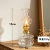 Lampião a Querosene Antigo, Lâmpada Decorada de 18cm de Altura, Adereço de Cenário de Filme Rural, Luminária Noturna com Atmosfera Clássica