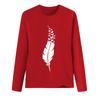 Sudadera Holgada Estampada de Primavera 2023 Cuello Redondo Manga Larga de Algodón Base Fresca Dulce Manga Larga Negra
