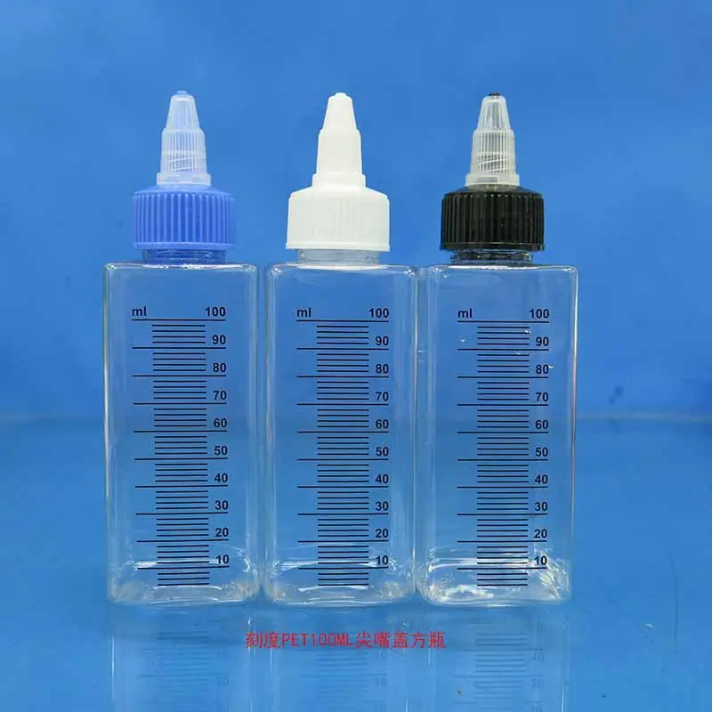 刻度PET100ML尖嘴盖方瓶11