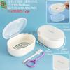 Caja de almacenamiento de fundas para dentaduras postizas con burbujas, funda invisible para dentaduras postizas, caja de plástico PP con colador, caja de embalaje para aparatos dentales