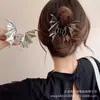 Presilha de Cabelo Morcego de Halloween Presilha Grande de Tubarão de Metal Presilha Elegante Versátil para a Parte de Trás da Cabeça Acessório de Cabelo Presilha de Cabelo Grande