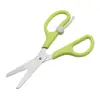 Tijeras para comida complementaria de acero inoxidable 304 tijeras para comida de bebé tijeras de cocina para verduras tijeras de rebote manual de seguridad para niños venta al por mayor