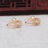 Yiwu Color Cobre Chapado en Oro Conservación del Color Sin Dolor Disco de Espiral para Mosquitos Clips para Orejas Hechos a Mano Clip de Perla Única Accesorios para Pendientes B1696