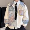 Conjunto de Chaqueta de Cuero para Niños 2026 Estilo Chino Nueva Moda China Chaqueta de Cuero para Niños Chaqueta de Cuero para Niños con Cuello de Solapa Venta al por Mayor Tendencia