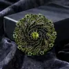 Broche de Guirnalda Giratoria de Aleación con Pedrería Nuevo y Elegante Accesorios de Ropa para Dama de Lujo Retro Corsage Venta al por Mayor