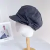 Boina de jornaleiro da moda de alta qualidade para mulheres, novo estilo de outono, boné de beisebol versátil de algodão puro, boné octogonal casual