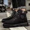 Botas Martin de caña alta para hombre para Otoño e Invierno, Zapatos de trabajo versátiles estilo coreano, Zapatos casuales de moda y tendencia para hombre, Antideslizantes