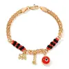 Pulseira Bohemian Style Olho de Diabo Elefante Mais Vendida Transfronteiriça para Mulheres, Tornozeleira Divertida Desenho Animado, Joias de Estilo para Férias
