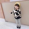 Conjunto de Sudadera de Otoño para Niñas 2026 Nuevo Estilo Coreano Manga Larga Moderno Conjunto de Dos Piezas para Niños