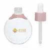 Botella de vidrio cilíndrica para emulsión, botella oblada para esencia, gotero de alta gama, materiales de embalaje para sub-embotellado de cosméticos