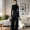 Camiseta de Malla Transparente Ligeramente Sexy con Empalmes, Manga Larga, Estilo Puro de Deseo Transfronterizo de Comercio Exterior para Mujer, Primavera y Otoño, Top Sexy Delgado que Adelgaza
