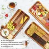 Bandeja de estante de madera simple, extraíble, escalonada, con palé de madera de acacia, suministro directo de fábrica