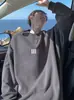 Moletom Casual Americano Estilo Simples Oversize Tendência Marca Estampada Gola Redonda Masculino Jovem Solto Versátil Top