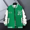 Chaqueta de béisbol para hombre de primavera y otoño, abrigo holgado de bloques de color, chaqueta casual de moda para estudiantes y parejas