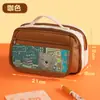 Estuche para lápices para niña, estilo japonés, de gran valor, tamaño pequeño, vintage, para estudiantes de secundaria, masculino