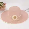 Sombrero de Onda Floral Versátil de Moda Nueva de Verano Que Hace que la Cara Parezca Más Pequeña, Sombrero de Sol Plegable con Protección Solar, Sombrero de Sol, Sombrero de Paja