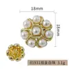 Botões de Liga de Zinco com Cristal Bordados à Mão com Pedras Preciosas Multicores, Botões Florais Vintage, Decoração de Roupas e Bolsas Estilo Chanel, Botões de Moda Dourados