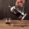 Prensa Francesa de Vidro Espesso Resistente ao Calor Filtro de Aço Inoxidável Cafeteira Doméstica Filtro Prensa Cafeteira Manual Pour-Over Filtro