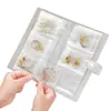 Álbum de tarjetas personalizado estilo INS con compartimentos separados, libro de almacenamiento para tarjetas pequeñas, álbum de fotos transparente de tres compartimentos