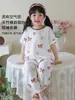 Pijama para Niños de Gasa de Algodón de Bambú Clase a Primavera y Verano Ropa de Casa para Niñas Verano Ropa Fina Acondicionada para Niños y Bebés