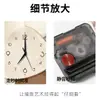 Reloj de Pared Que Trae Fortuna, Reloj Luminoso LED de Alta Gama para Pared de Fondo de TV, No Requiere Taladro, Reloj de Pared Silencioso para el Hogar