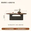 Mesa de centro oval de nogueira para uso doméstico na sala de estar, mesa de chá de designer francês para apartamento pequeno, luxo leve, retrô vintage de alta qualidade