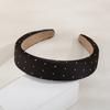 Diadema Color Café Té con Leche, Diadema de Esponja a la Moda, Pasador Alto de Calavera, Diadema Retorcida de Perlas Juvenil, Accesorios para el Cabello Japoneses y Coreanos